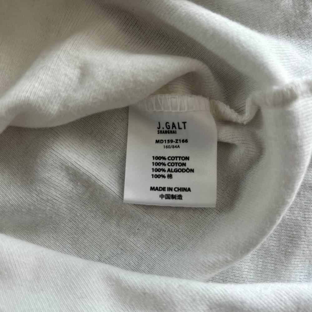 John Galt Brandy Melville Hailie 14 Ringer T-shirt White & Burgundy One Size - Picture 6 of 6
